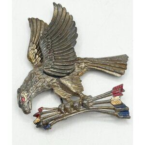 Rice Weiner Book Piece Antique estate USA American Eagle bird brooch pin